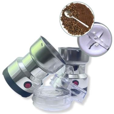Imagem de Kit de Moedor de Grãos Máquina Multifuncional Moinho De Grão Elétrico e Cereais Triturador De Ervas Processador Elétrico de Temperos e Grãos De Café Ki com 02 Moedores