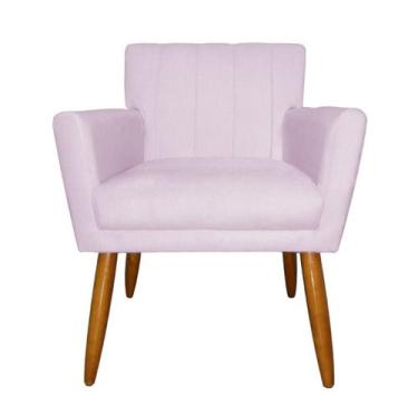 Imagem de Poltrona Elegante Cecília em Suede Recepção Escritório - Fina Mobília,