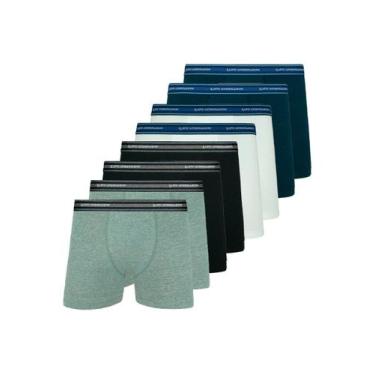 Imagem de Kit com 8 Cuecas Boxer Lupo 523-088 Colorido, Cinza, M