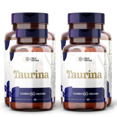 Imagem de Taurina c/ 60 Cápsulas Kit 4 Potes