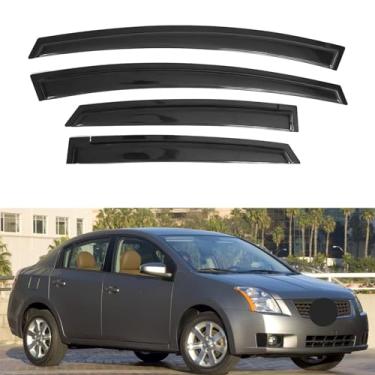 Imagem de Viseira de janela IG para Nissan Sentra Sedan 2000-2006, protetor de chuva, defletor de janela de ventilação lateral extra durável, 2000 2001 2002 2003 2004 2005 2006 (apenas Sedan)