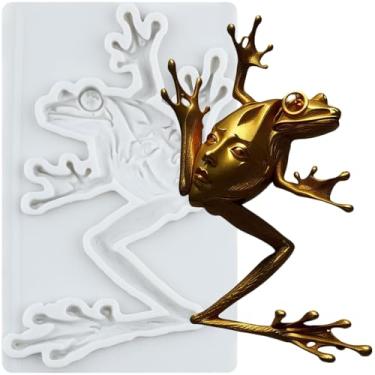 Imagem de CANYANGMOLD Moldes de fondant de sapo doces moldes de silicone para decoração de bolos topos de cupcake chocolate açúcar polímero argila goma pasta