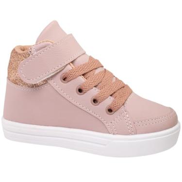 Imagem de Sapatenis Feminina Infantil Tenis Cano Alto Infantil Menina Preto e Rosa (Rosa, BR, Criança de 9 a 12 anos, Numérico, 27)