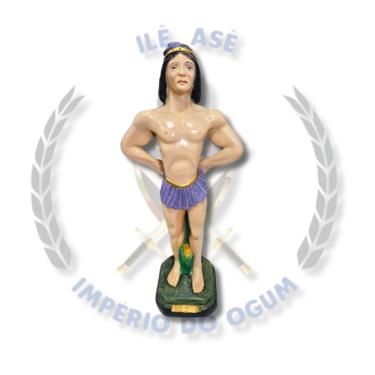 Imagem de Imagem Gesso 45Cm-  Caboclo Roxo