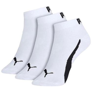Imagem de Meia Puma Sapatilha Logo c/ 3 Pares - Branco, 39/43