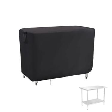 Imagem de Jungda Capa de mesa de preparação ao ar livre de 91 cm, capa de trabalho de aço inoxidável à prova d'água para pátio, carrinho de churrasqueira ao ar livre, capas de mesa de forno de pizza - 91 x 61 x