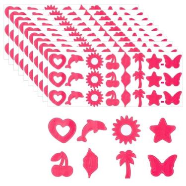 Imagem de Adesivos de bronzeamento para bronzeamento, 240 peças de adesivos perfurados para bronzeamento, autoadesivo rosa para cama de bronzeamento para verão, praia, exterior, interior, salão de beleza