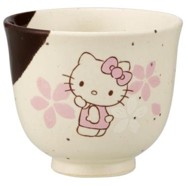 Imagem de Skater CHMT1-A Xícara de chá Mino Ware Yumi Hello Kitty Sakura Sanrio 3,1 x 2,6 polegadas (7,8 x 6,5 cm)