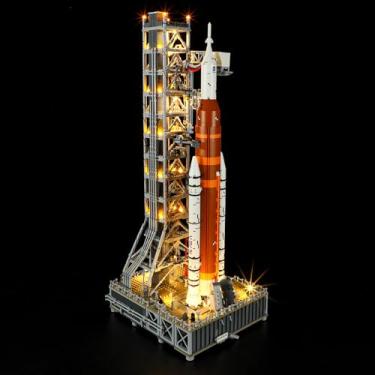 Imagem de GEAMENT Kit de luz LED compatível com Lego NASA Artemis Space Launch System - Conjunto de iluminação para ícones 10341 (conjunto de modelo não incluído)