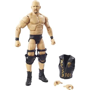 Imagem de WWE Stone Cold Steve Austin Royal Rumble Elite Collection Figura de ação com equipamento e acessórios autênticos, 15,24 cm Presente colecionável Posable para fãs de WWE com idades de 8 anos ou mais
