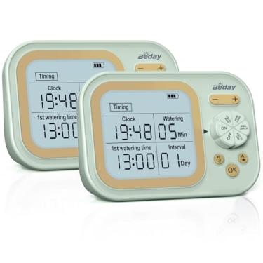 Imagem de Sistema de irrigação automática de plantas interno para 15 vasos de plantas, pacote com 2, kit de irrigação por gotejamento automático, temporizador de água programável com detecção inteligente de