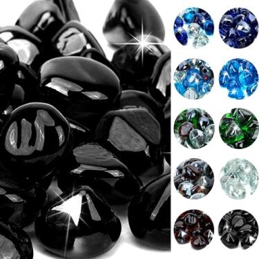 Imagem de Diamantes reflexivos de vidro de fogo da Onlyfire para conjuntos de fogões naturais ou de propano de fogo, lareira, ou fogões de gás, 3,8 kg, 1,27 cm