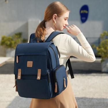Imagem de Mochila Maternidade Land Luxury Original Azul