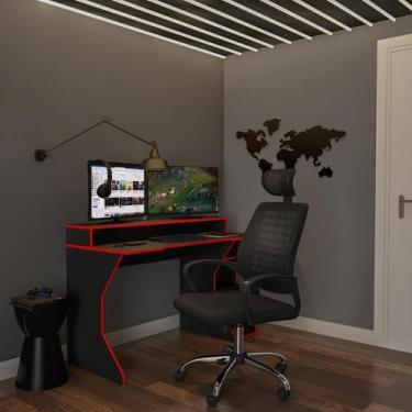 Imagem de Cadeira de Escritório Diretor Giratória Logic Preta - Mobly