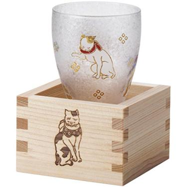 Imagem de Copo de saquê japonês Aderia com massa, 100 ml (100 ml), animais da sorte, feito no Japão (gato)