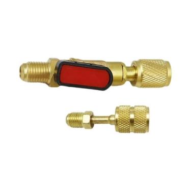 Imagem de 1/4 Polegada Sae R22 R12 R410a Refrigerante Ângulo Desligamento Válvul