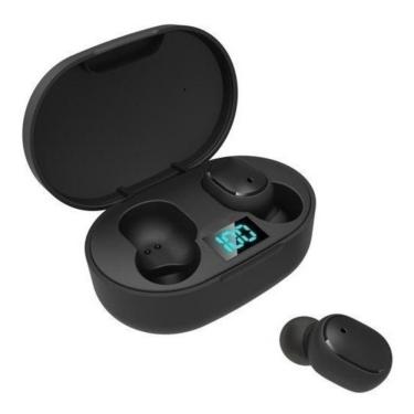 Imagem de Fone Dots Preto Caixa Carga C/ Visor Para Iphone 11