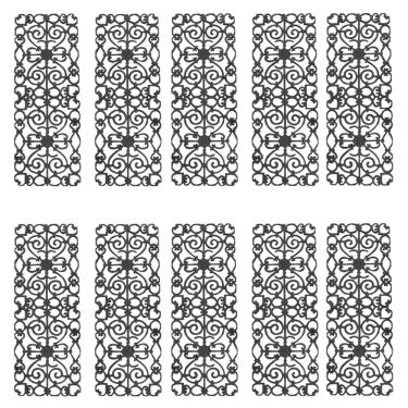 Imagem de Kit 10 Grades De Ferro Ramada Sacada Varanda Escada 95X36Cm