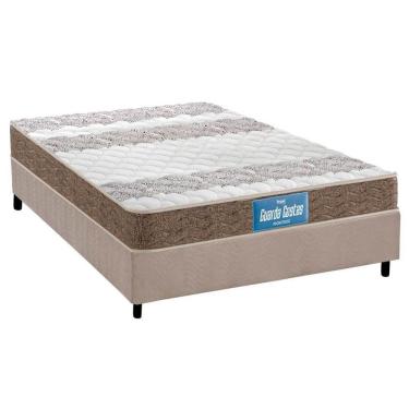 Imagem de Cama Box Casal Completa Ortopédica Anatômica D33 Double Face Suede Clean Bege 138x188 P...