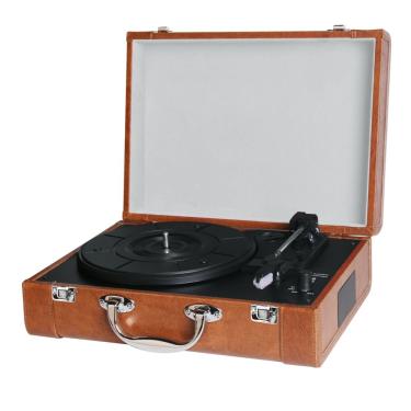 Imagem de Toca Discos Nostalgic Disco Goldship Bateria Interna/Bluetooth 2.1 Marrom Bivolt