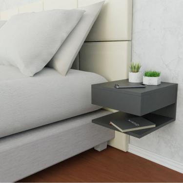 Imagem de Mesa De Cabeceira Suspensa 1 Gaveta Superior Preto