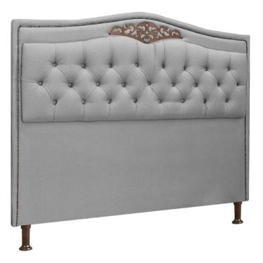 Imagem de Cabeceira Estofada Holanda 1,95 King Size Linho Speciale Home Grafite