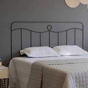 Imagem de Cabeceira Para Quarto Aramada Vaticano Casal Preto