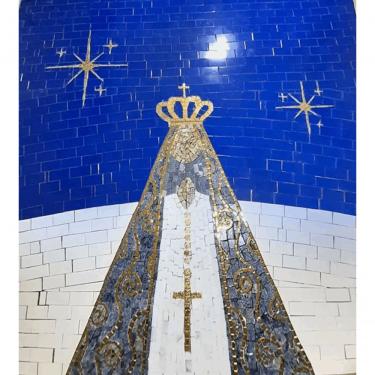 Imagem de Mosaico Da Nossa Senhora De Aparecida Tamanho 150x150cm
