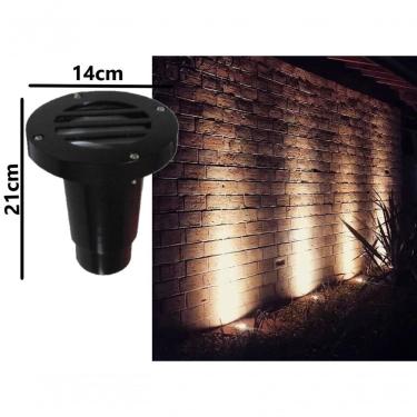 Imagem de Luminária Embutir Solo Par20 Preto Textura 9000/1 - Real Lustre