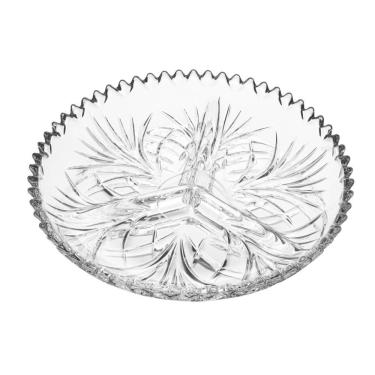 Imagem de Petisqueira Com 3 Divisórias De Cristal Alberta 22x3,5cm 6999 - Lyor