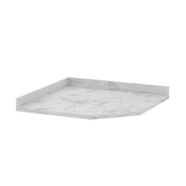 Imagem de Tampo Para Balcão Canto Diagonal 74cm Premium Luciane Móveis Mármore Bp