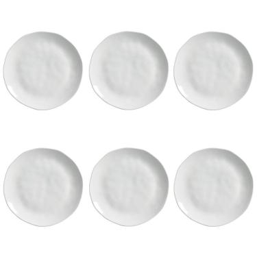 Imagem de Conjunto De Pratos Rasos 06 Peças Orgânico New White Porto Brasil