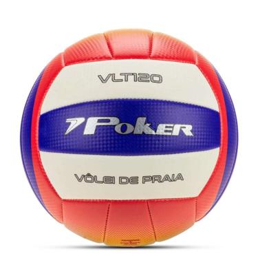 Imagem de Bola Volei Poker De Praia Training Vlt 120 Ii - Azulverm