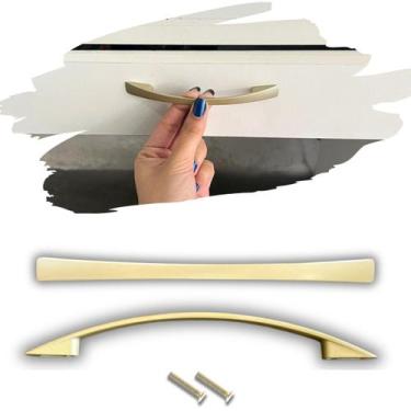 Imagem de Kit 8 Puxadores Alça de Gavetas, Armários e Móveis 13,5cm - Compras Fá