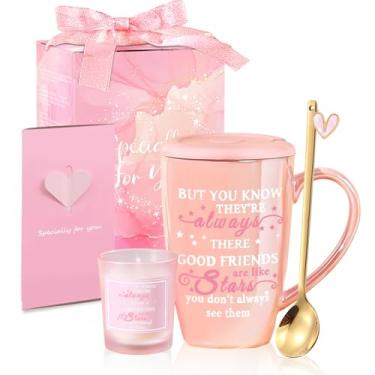 Imagem de Presentes de amizade para mulheres caneca de café fofa personalizada melhor amiga irmã presente de aniversário para mulheres exclusivo Natal engraçado canecas presentes xícara de chá rosa coisas