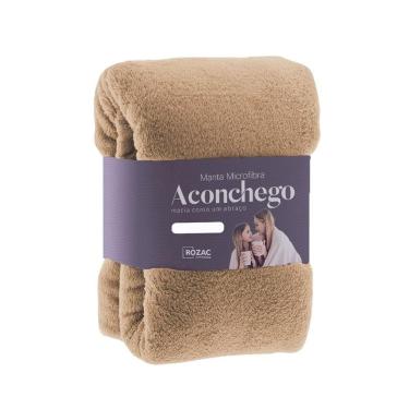 Imagem de Cobertor Manta Microfibra - Casal - Liso - Caramelo - 1,80m x 2,20m - Rozac