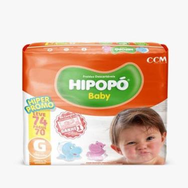 Imagem de Fralda Inf Hipopo Baby  L/74 E P/70  G C/74 