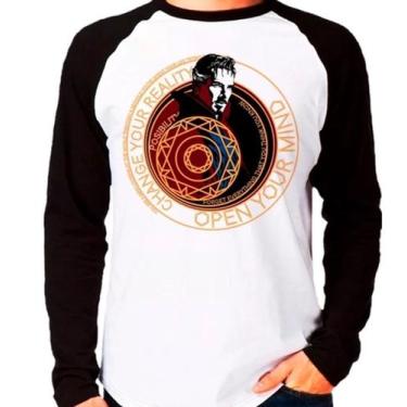 Imagem de Camiseta Raglan  Dr estranho (Dr strange) Manga comprida (Escudo Mágic