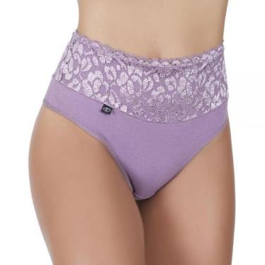 Imagem de Calçola de Algodão Egípcio com Barra Renda Forrada e Cavada nas Costas