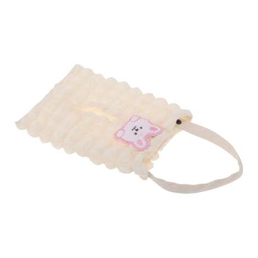 Imagem de INFINAUTO Porta-lenços de papel para carro organizador de massa folhada poliéster 28 x 18 x 2 cm bege coelho 1 peça