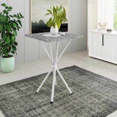 Imagem de Mesa Quadrada 70cm para Sala de Jantar Tampo Granito Léia - Artefamol