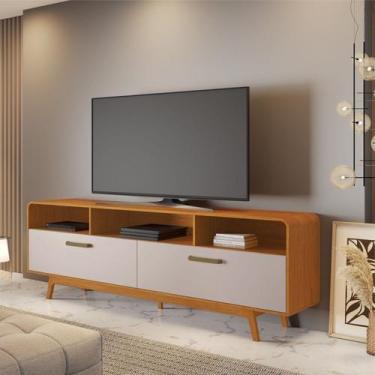 Imagem de Rack para TV até 70 Polegadas Pés Madeira Maciça Cristal Candian 70cmx