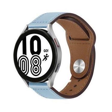 Imagem de Pulseira Azul bebe de Couro 20mm Compativel Smartwatch Watch3 41/45mmA