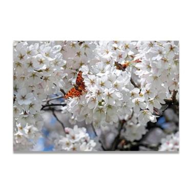 Imagem de Impressão de foto de realismo floral puro – Arte de parede de jardim vibrante para decoração de casa, reprodução de pintura em tela 7,22 x 30 cm Un Framed