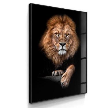Imagem de Quadro Decorativo Leão Majestoso Selvagem Poder Decoração Sala Quarto 