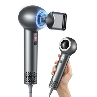 Imagem de SYLPH Secador De Cabelo Para Viagem, Mini E Portátil Secador De Cabelo 200 Milhões Iônicos, Motor De 112.000 Rpm Para Secagem Rápida, Pequeno E Compacto Secador De Cabelo Com Controle Inteligente De