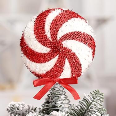 Imagem de PullCrease Mini enfeite de árvore de doces de Natal 15 x 10 x 4 cm, enfeite de árvore de hortelã-pimenta, enfeite de Natal, bengala doce, decoração de Natal para festas de fim de ano, decoração de