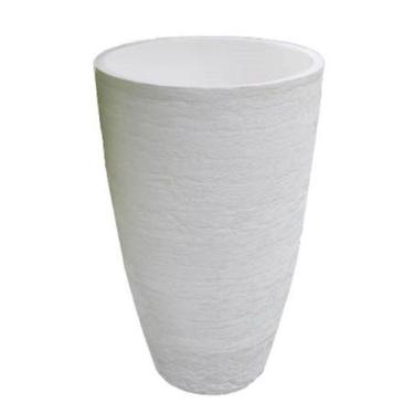 Imagem de Kit 2 Vaso Planta 65x40 Oval Moderno Polietileno - BGPLASTICOS, BRANCO