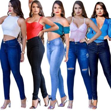 Imagem de Kit 4 Calças Jeans Mulher Feminina Lycra Skinny - APOLLOGY, 36