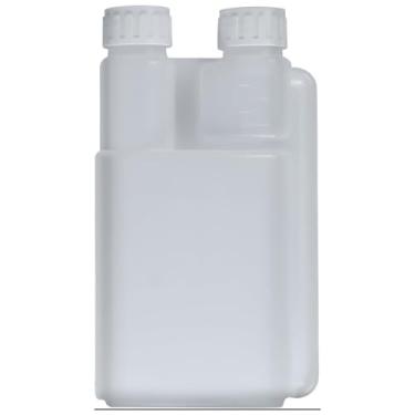 Imagem de 2 peças de garrafa de shot padrão com garrafa de medição de 473 ml, frasco de plástico com copos de shot embutidos e suporte de copo para bebidas alcoólicas, viagens ao ar livre